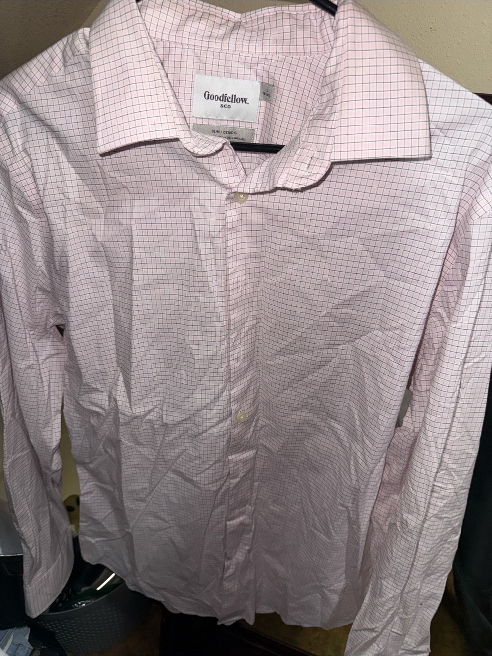 ✨Bundle✨Goodfellow & Co Men's Light Pink Grid & American Eagle striped Shirts